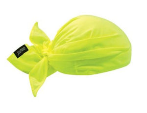 Chill-Its Evaporate Cooling Triangle Hat with Cooling towel   Hi-Vis Lime