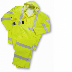 3pc Hi Vis Rainsuit - Lime - Class 3