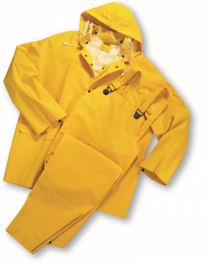 35ml PVC over Polyester 3pcs Rainsuit