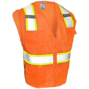 Class 2 All Mesh Contrast Vest - Orange