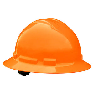 Quartz Full Brim Hard Hat - 6 pt. Suspension - 6 pt. Pinlock