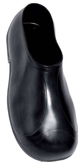 Rubber Overshoe - Hi-Top Work Rubber - Covers Work Shoe Up To The Ankle - Black - Cleated Outsole