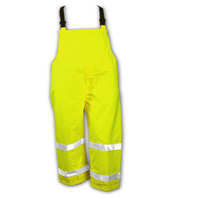 Vision™ Overall - Fluorescent Yellow-Green - Snap Fly Front - Silver Reflective Tape  