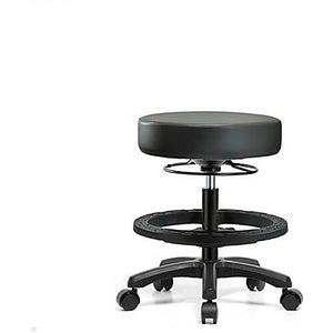 Vinyl Mini-Stool - Medium Bench Height Carbon Supernova Vinyl