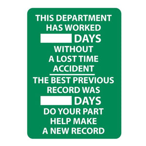 This Department Has Worked...Days…Signs