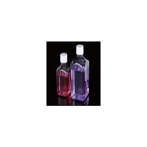 125mL Square shape PET Media Bottles, Sterile, 6/pk, 48/cs