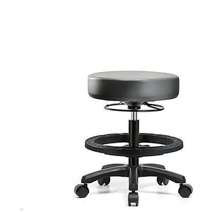 Vinyl Mini-Stool - Medium Bench Height Sterling Supernova Vinyl