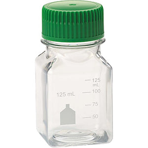 Media Bottle, Square, PET, Individually Wrapped, Sterile