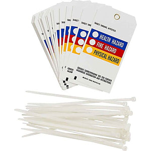 Tag TARGET ORGANS AFFECTED HEALTH HAZARD CONSULT CORRESP Polyester 5.75x3 25PK