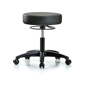 Vinyl Stool without Back - Carbon Supernova Vinyl