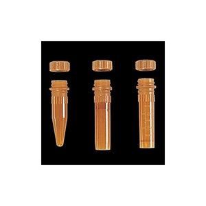 Screw Cap Microcentrifuge Tubes, Conical, Tubes without caps, amber color, pkg. 500