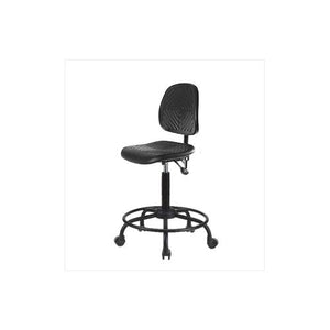 Polyurethane Medium Bench Height Chairs, Medium Back, with Round Tube Bases