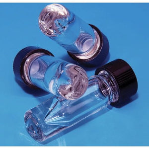 Nextgen™ V-Vials, Clear Graduated Glass With Solid Top Black Phenolic Caps