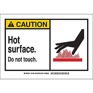 CAUTION Hot Surface. Do Not Touch. Sign