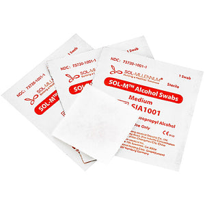 SOL-M Alcohol Wipes in Dispensing Tube