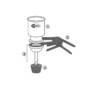 Vacuum Filter Holder Set with PTFE-Coated Funnel & Base