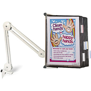 Swing Arm Reference System with Antimicrobial Display Pockets